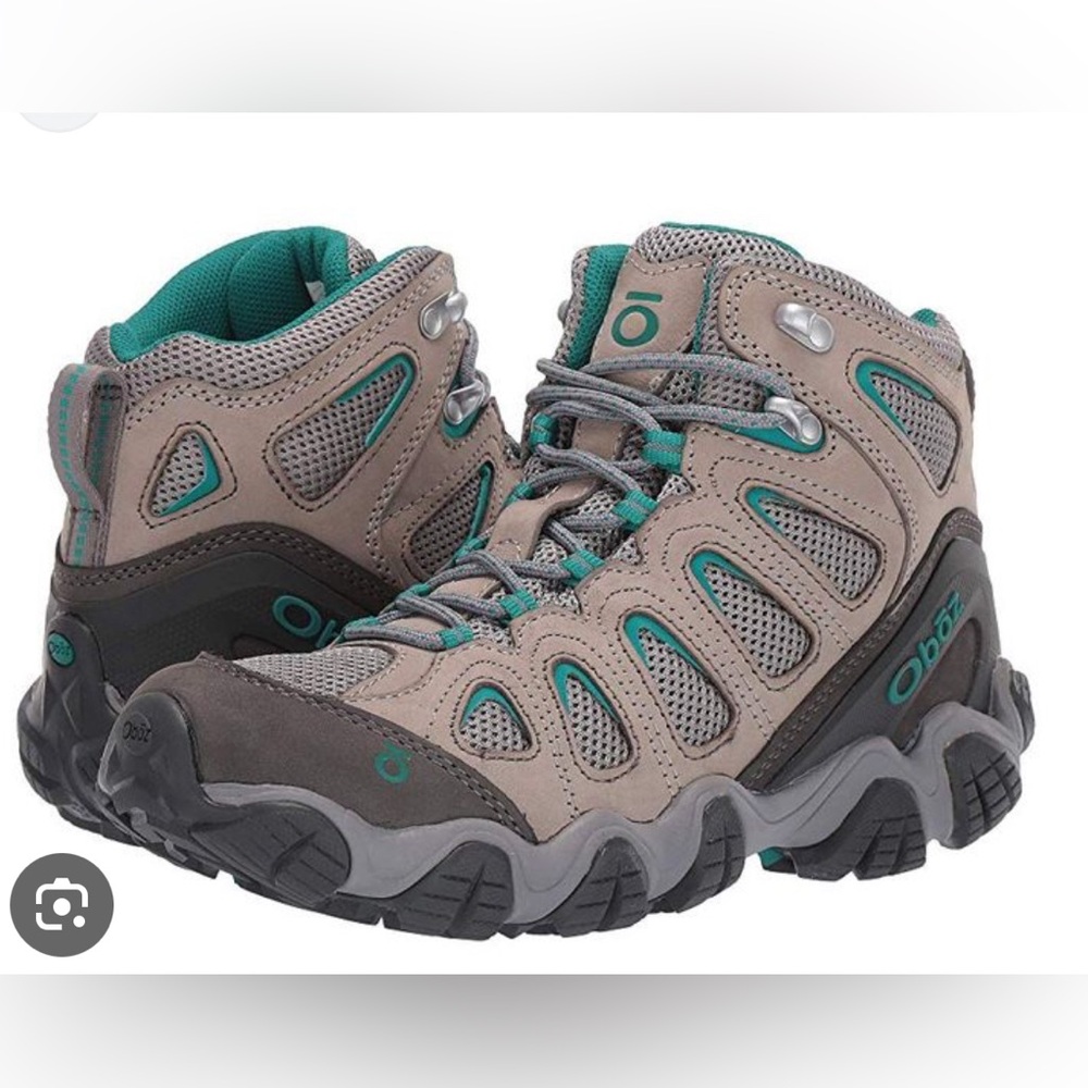 Oboz Sawtooth II Mid - Women's hiking boots Shoes : Drizzle/Aqua  10 41.5 good